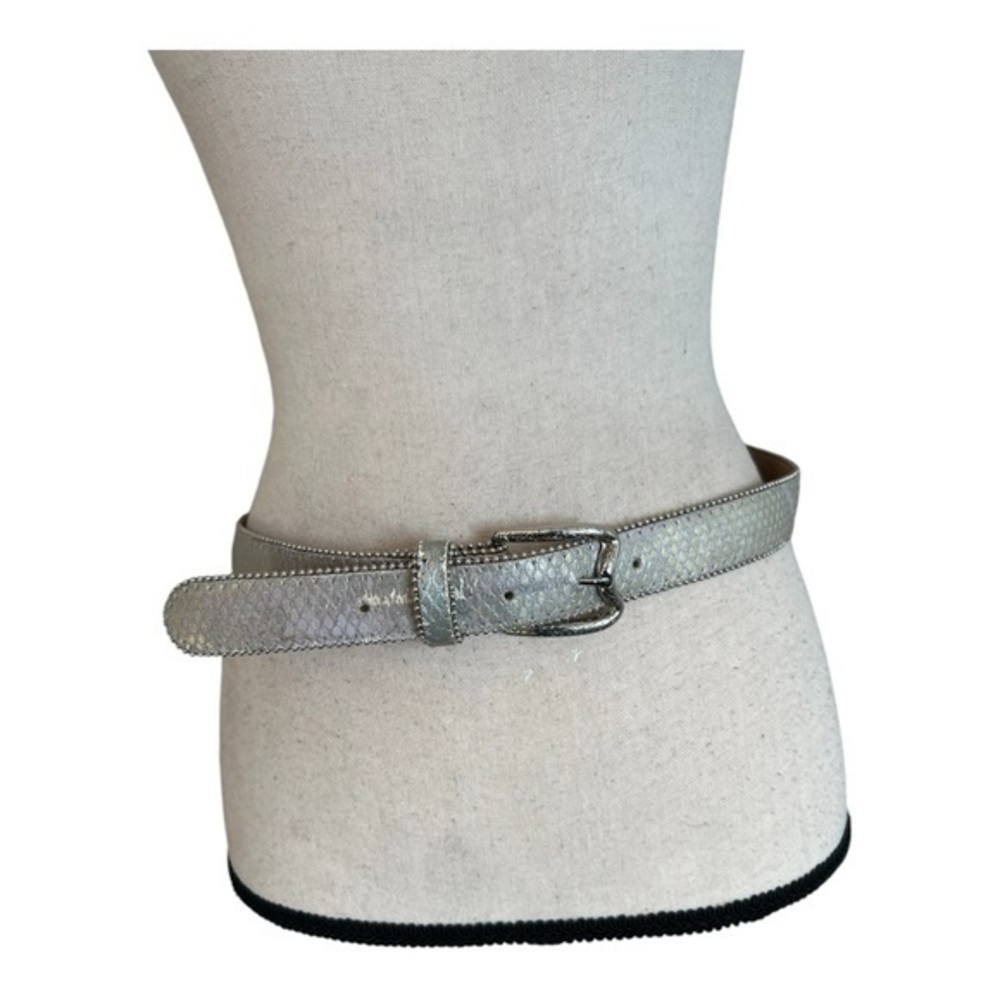 Motion East Vintage Silver Gold Metallic Fashion Belt Size M